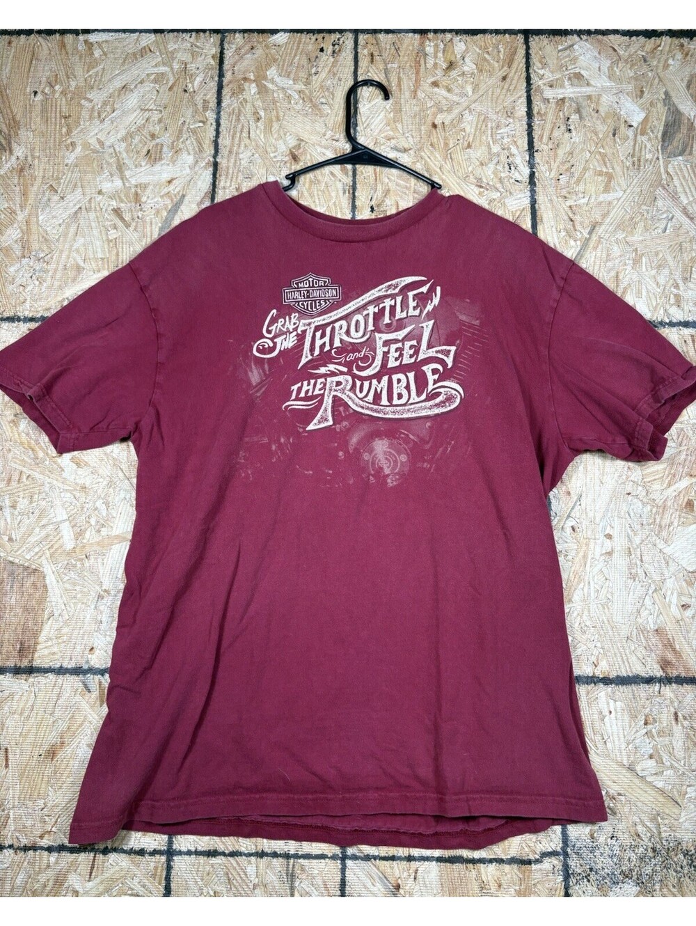 HARLEY DAVIDSON T-shirt- Biker Built- Grab The Throttle- Size XL